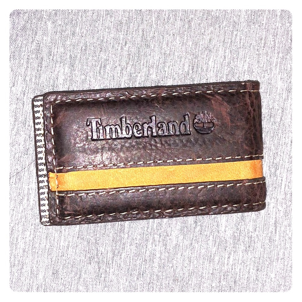 💰 Timberland 💰 Genuine Leather Money Clip Wallet